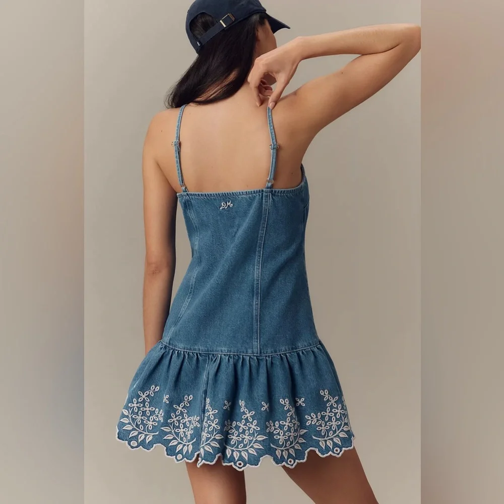 Anthropologie Damson Madder Lana Drop-Waist Mini Dress - Picture 3 of 4